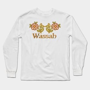 Wassah with Beaded flowers Long Sleeve T-Shirt